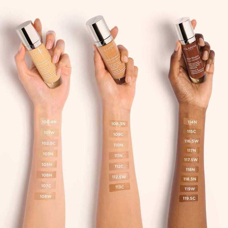 Base Clarins Skin Illusion Cobertura Total 30 ml