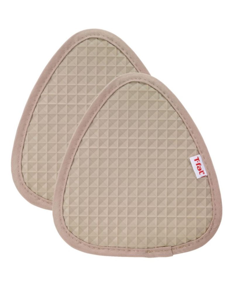 Manopla para olla T-Fal de silicona 2 piezas color arena resistencia al calor 525 °F (274 °C)
