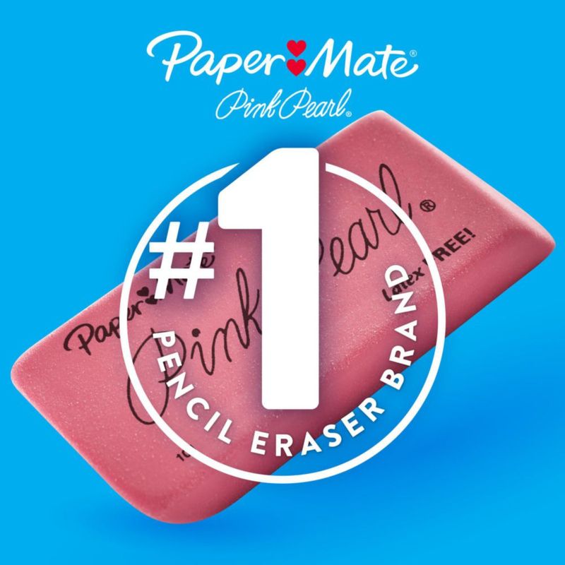 Borrador Paper Mate Pink Pearl sin látex - 9 unidades