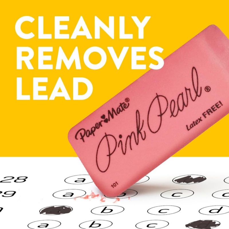 Borrador Paper Mate Pink Pearl sin látex - 9 unidades
