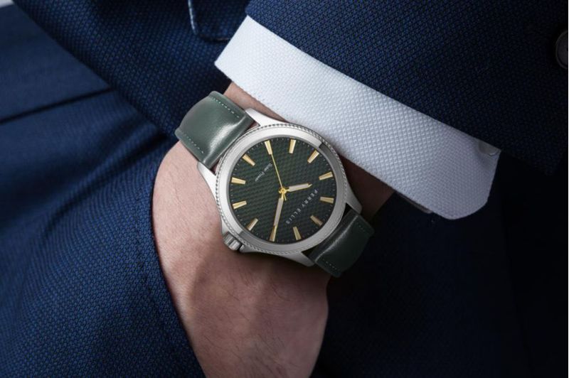 Reloj Perry Ellis Solar 41 mm de Cuero Vegano Verde