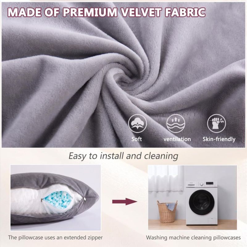 Almohada para Embarazo AMCATON 152 cm Espuma Viscoelástica Gris