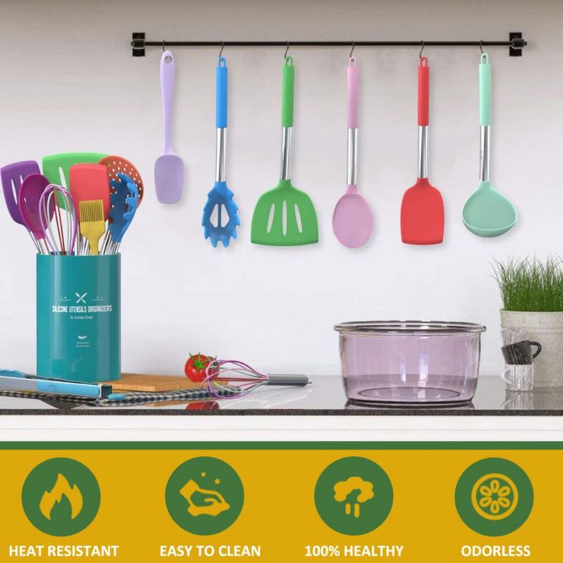 Utensilios de Cocina Umite Chef 15 piezas Coloridos de Silicona