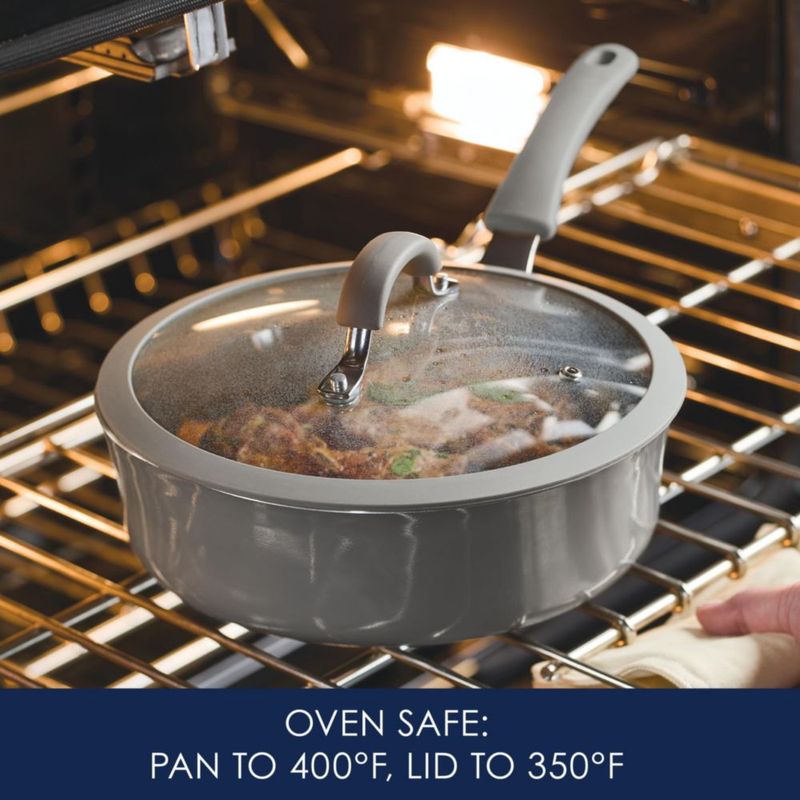 Sartén antiadherente Rachael Ray 3 L gris con tapa