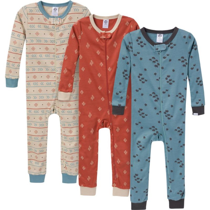 PAJAMAS Gerber Niños 3‑unidades Algodón 2T Búfalo