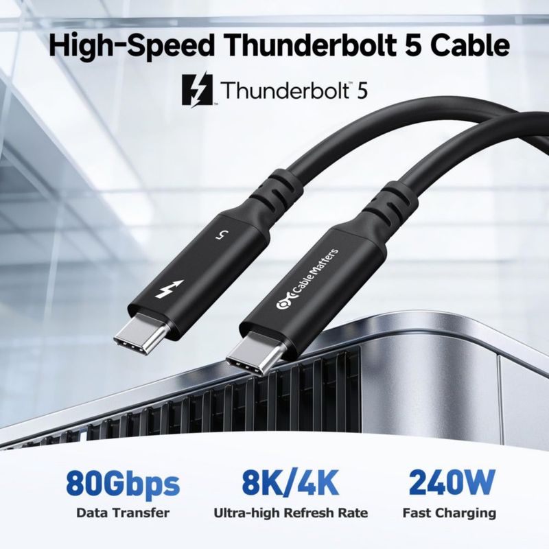 Cable Thunderbolt 5 Cable Matters de 15 m 80 Gbps
