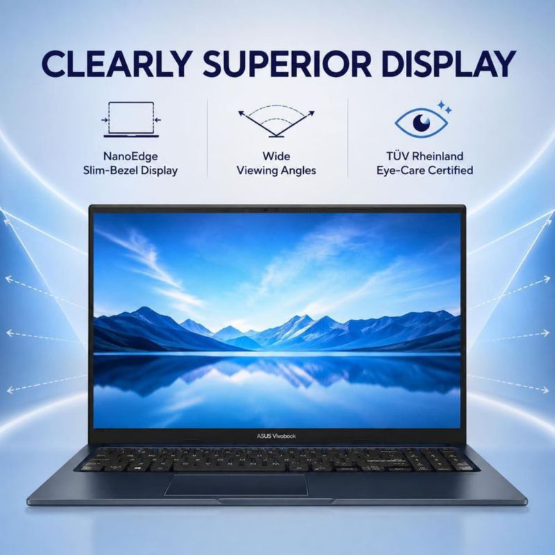 Portátil ASUS Vivobook 156" Core i3 16 GB 512 GB SSD Wi‑Fi 6