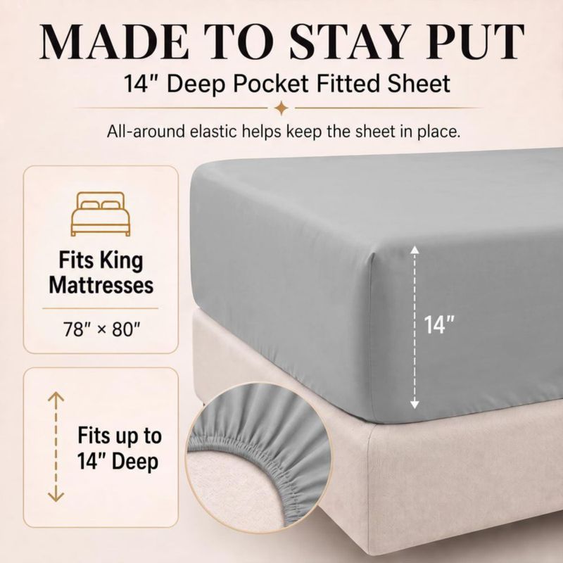 Juego de Edredón CozyLux King 7 piezas Gris Claro de Microfibra