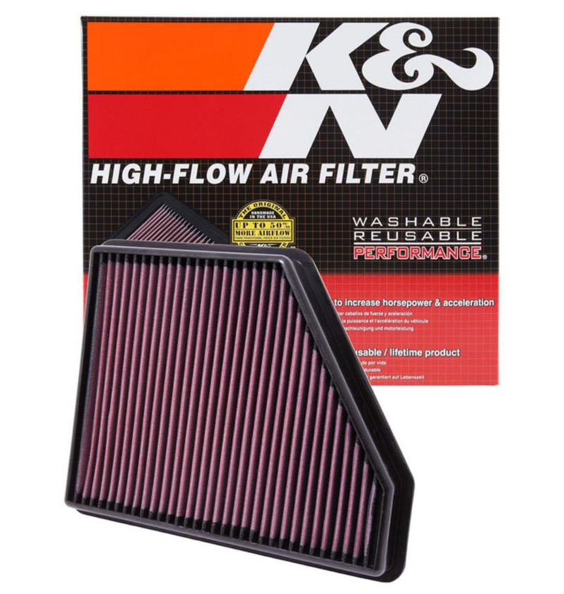 Filtro de aire de motor K&N de alto flujo lavable Camaro 33-2434