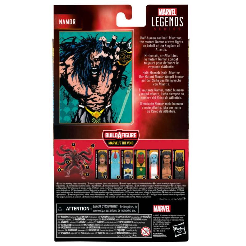 Figura de acción Marvel Legends Series Namor de 15 cm con accesorios
