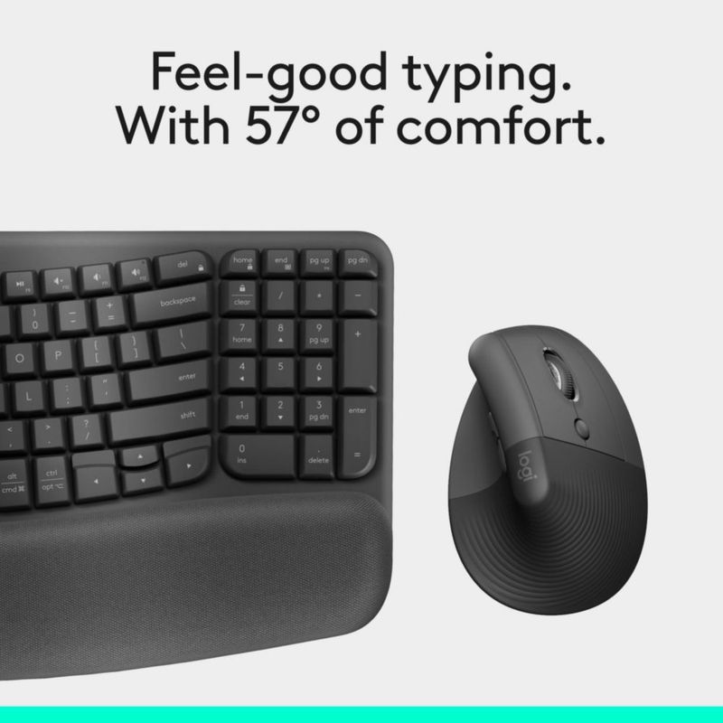 Combo Teclado y Mouse Logitech Wave Keys Lift Inalámbrico