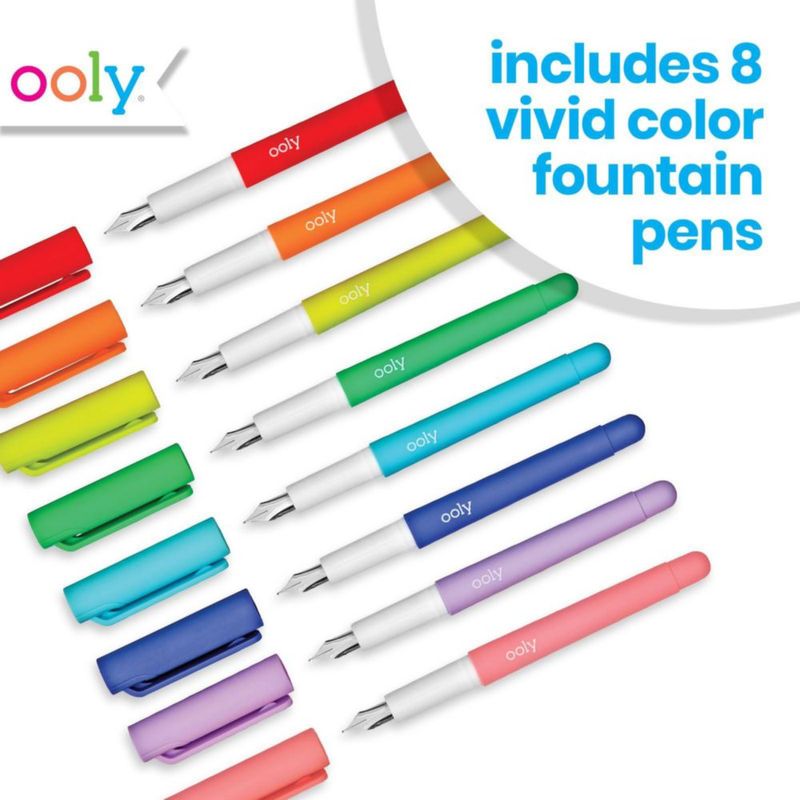 Plumas estilográficas Ooly pack de 8 colores