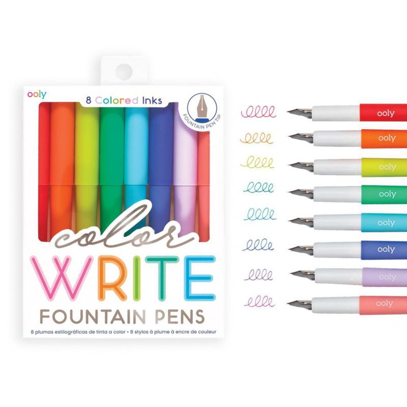 Plumas estilográficas Ooly pack de 8 colores