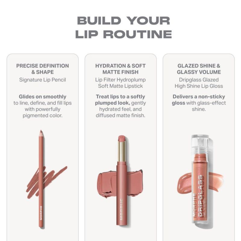Lápiz delineador de labios MORPHE Sweet Tea 0.05 oz Cremoso y de larga duración