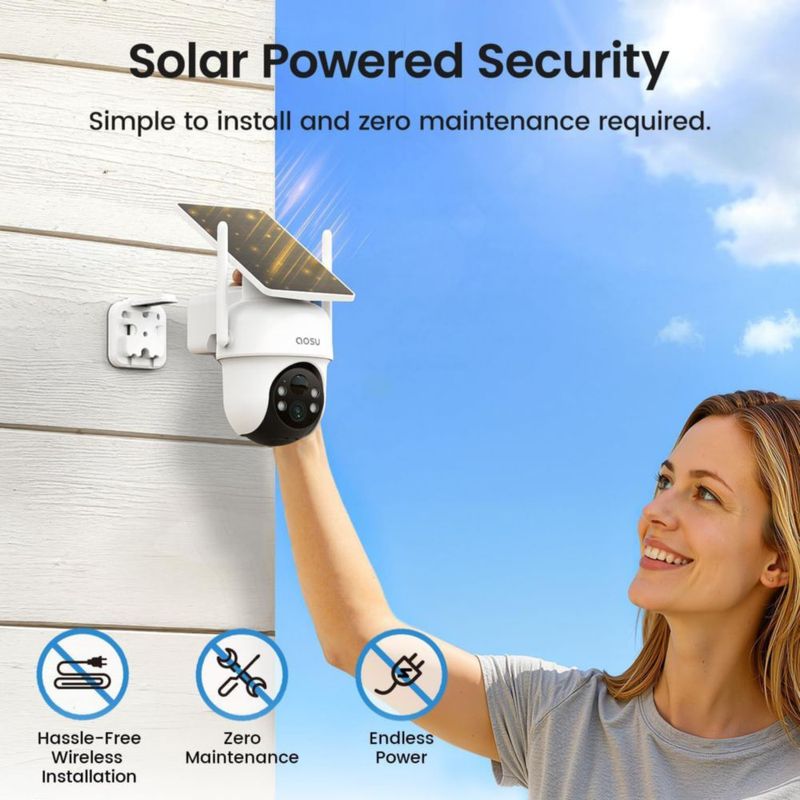 Cámaras de seguridad aosu D1 6‑cámaras inalámbricas con energía solar 5MP