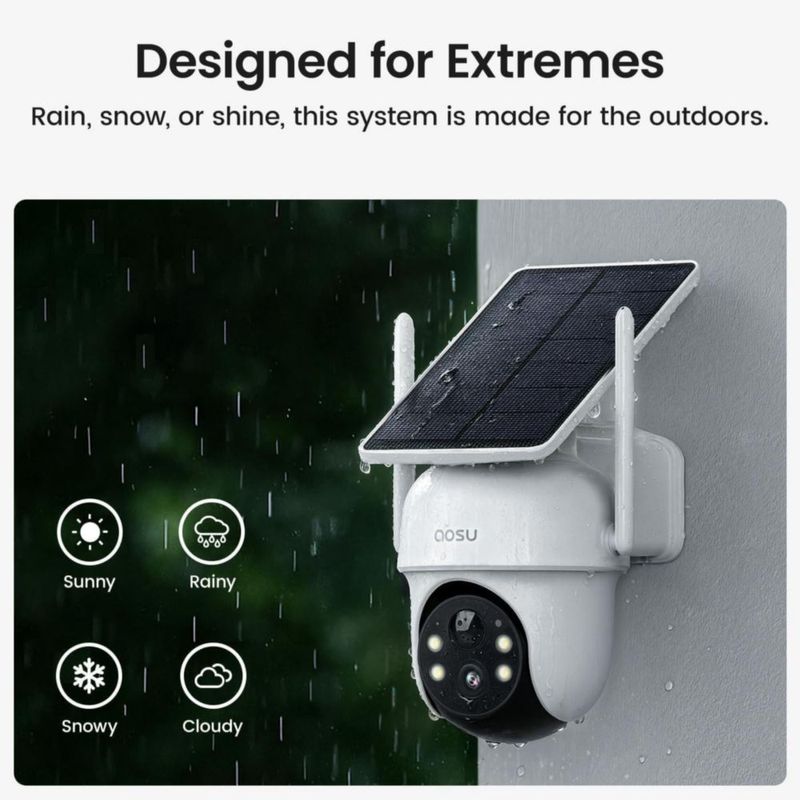 Cámaras de seguridad aosu D1 6‑cámaras inalámbricas con energía solar 5MP