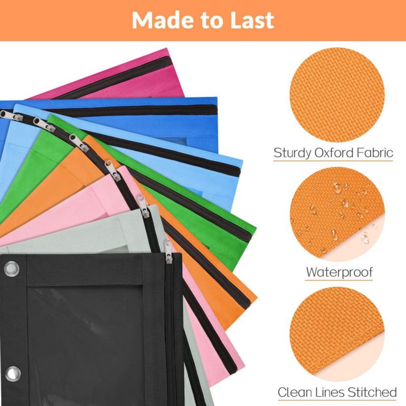 Estuche para lápices Sooez pack de 2 azul y naranja 25 × 18 cm