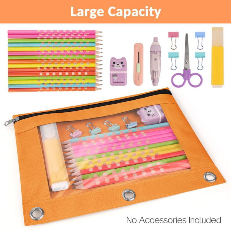 Estuche para lápices Sooez pack de 2 azul y naranja 25 × 18 cm