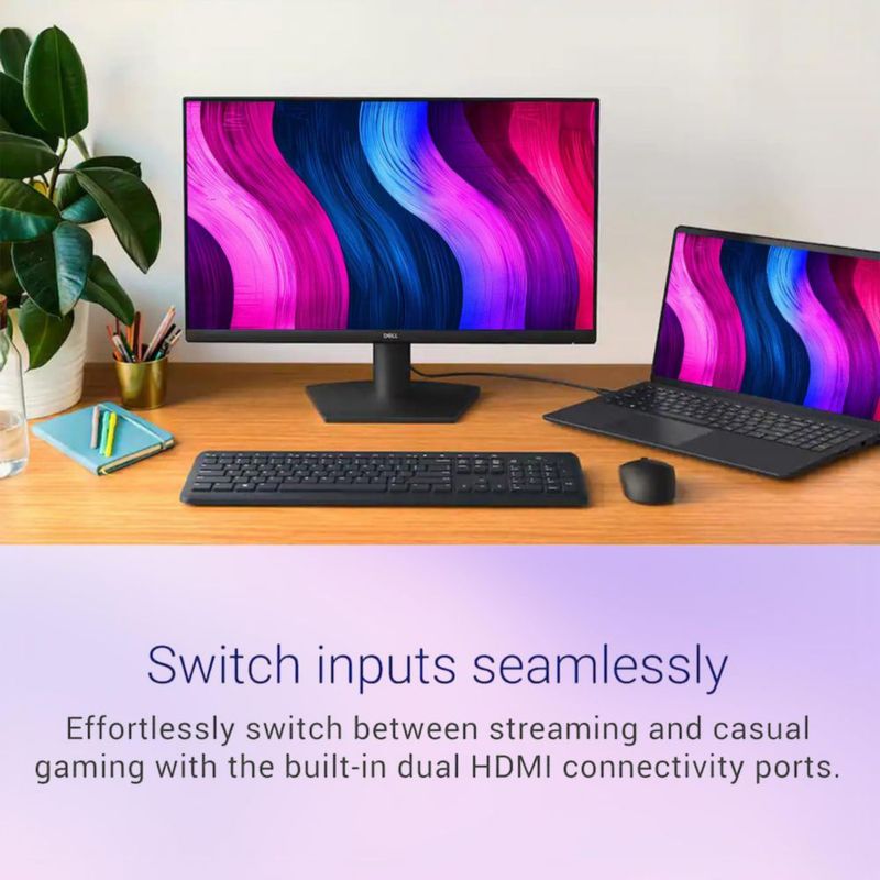 Monitor Dell de 24" Full HD 144 Hz IPS 1 ms FreeSync 2× HDMI