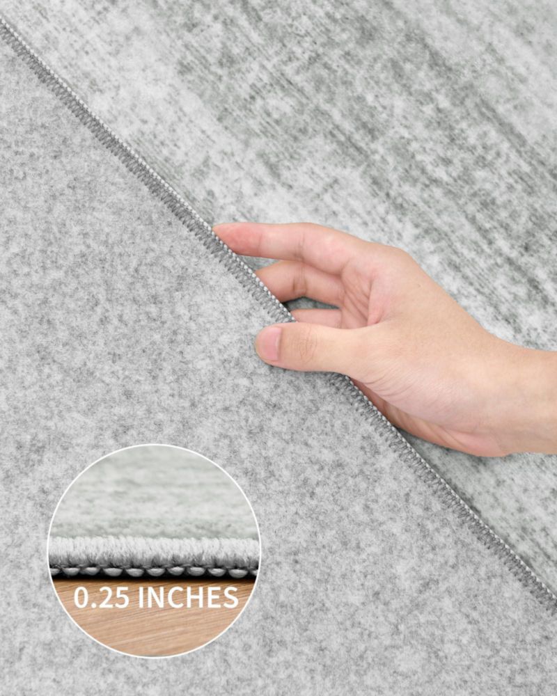 Alfombra corredor Art&Tuft 91x30 cm Lavable Antideslizante Gris