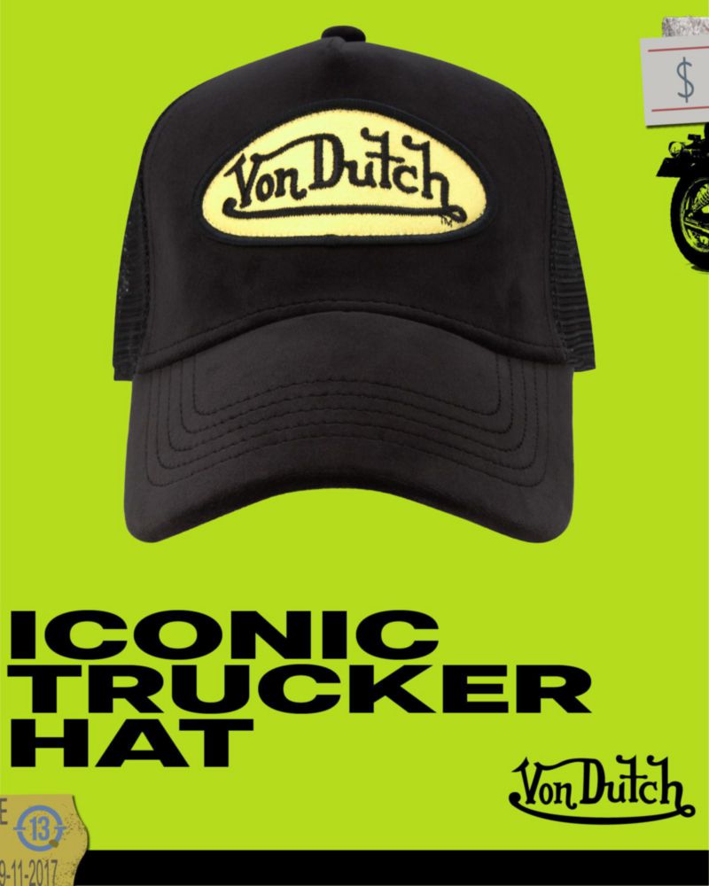 Gorra Trucker de Terciopelo Snapback Unisex Von Dutch