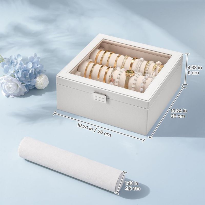 Expositor de Pulseras Lolalet 26 cm Blanco con Tapa Transparente