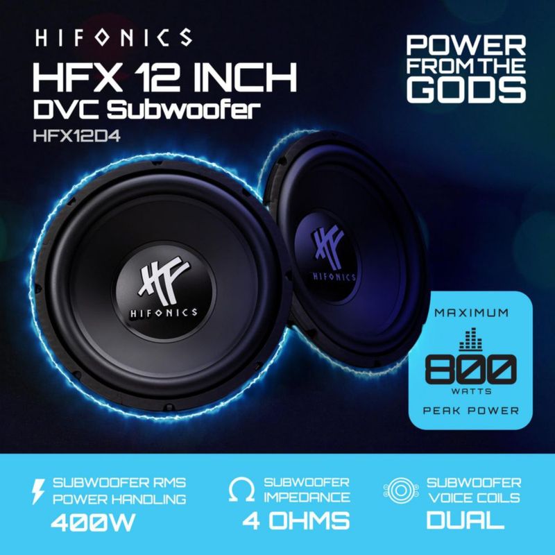 Subwoofer Hifonics 30 cm 800 W 4 Ω Doble Bobina