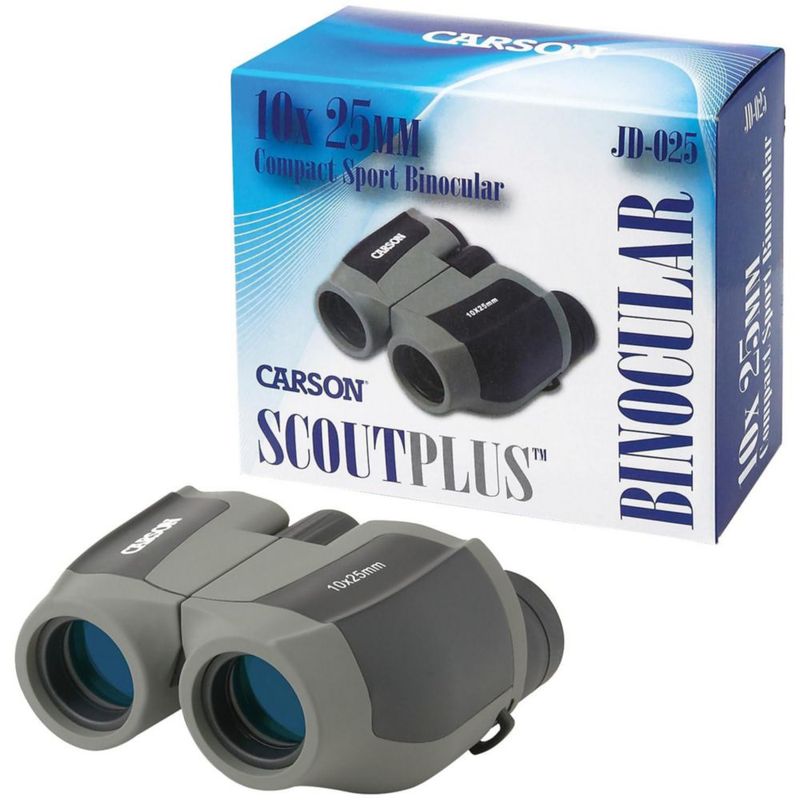 Binoculares Carson ScoutPlus de 10 x 25 mm compactos y ligeros