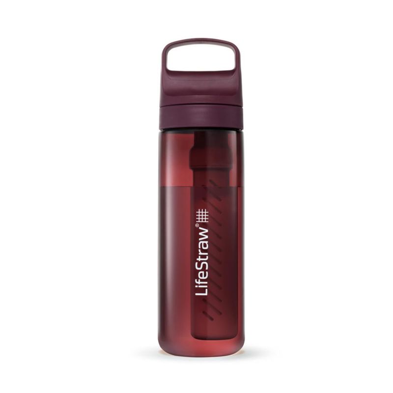 Botella Filtro de Agua LifeStraw Go Series 650ml Merlot