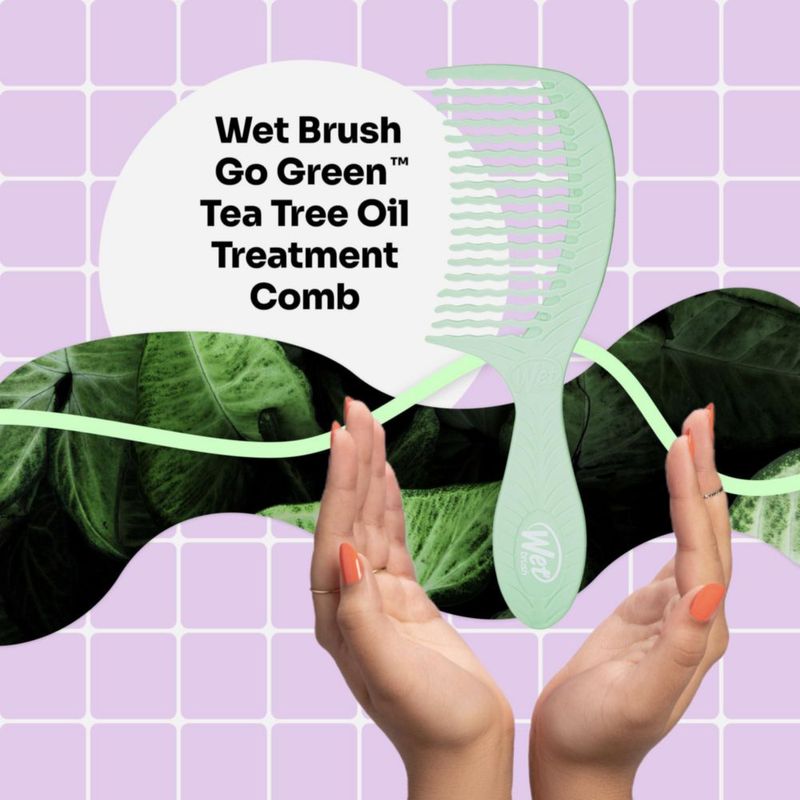 Tratamiento con infusión de aceite de árbol de té verde Comb Wet Brush Go
