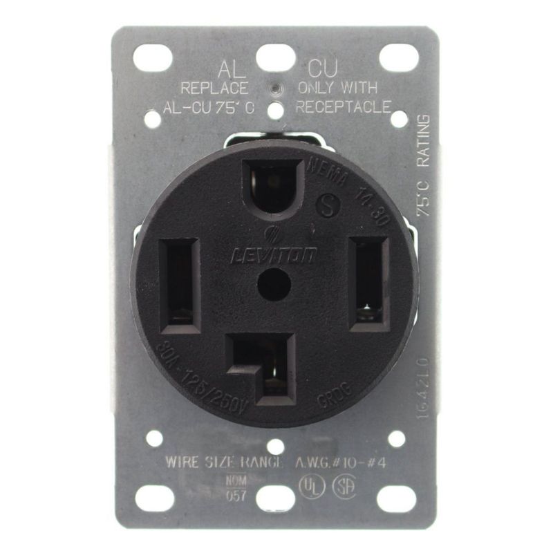 Leviton Receptáculo Empotrado para Secadora de 4 Cables 30A 250V