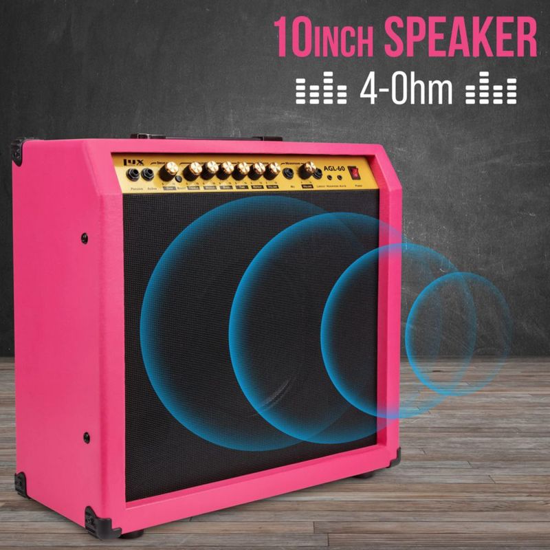 Amplificador de guitarra eléctrica LyxPro Combo de 60 W con altavoz de 10 pulgadas