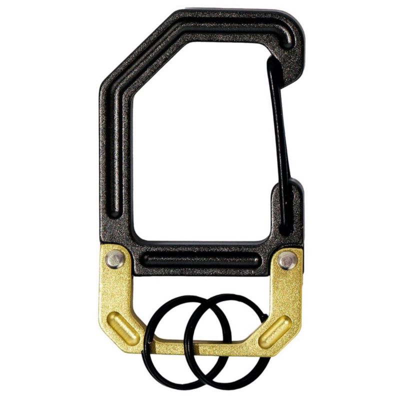 Llavero Carabiner Hillman RSC 5040520 de aluminio negro dorado