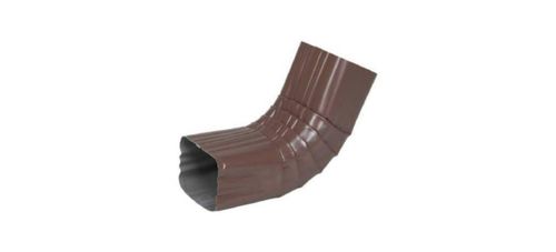 Codo delantero con canalón Amerimax 2x3 en aluminio marrón
