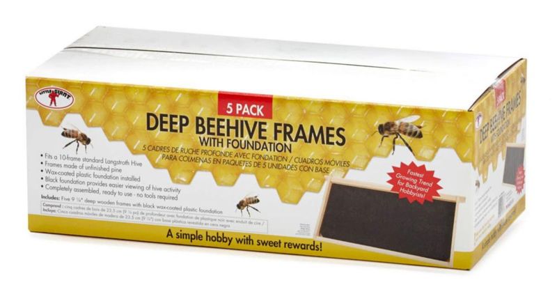 Marcos Little Giant Deep Hive Beehive paquete de 5 49 x 24 cm