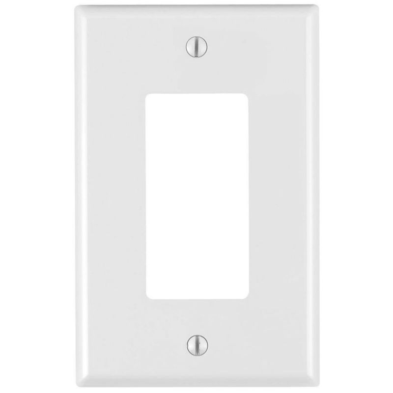 Wallplate Leviton 1-Gang 1-Decora Midway de nailon blanco paquete de 10