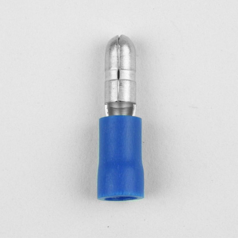 Terminal tipo bala macho Jandorf 60849 de nailon azul calibre 16-14