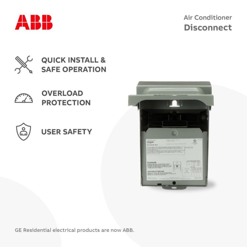 Interruptor de desconexión AC ABB TFN60RCP 60A 240V resistente a la intemperie