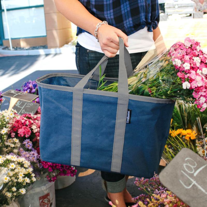 Bolsa Reutilizable para Compras CleverMade EcoBasket 30L Azul Gris