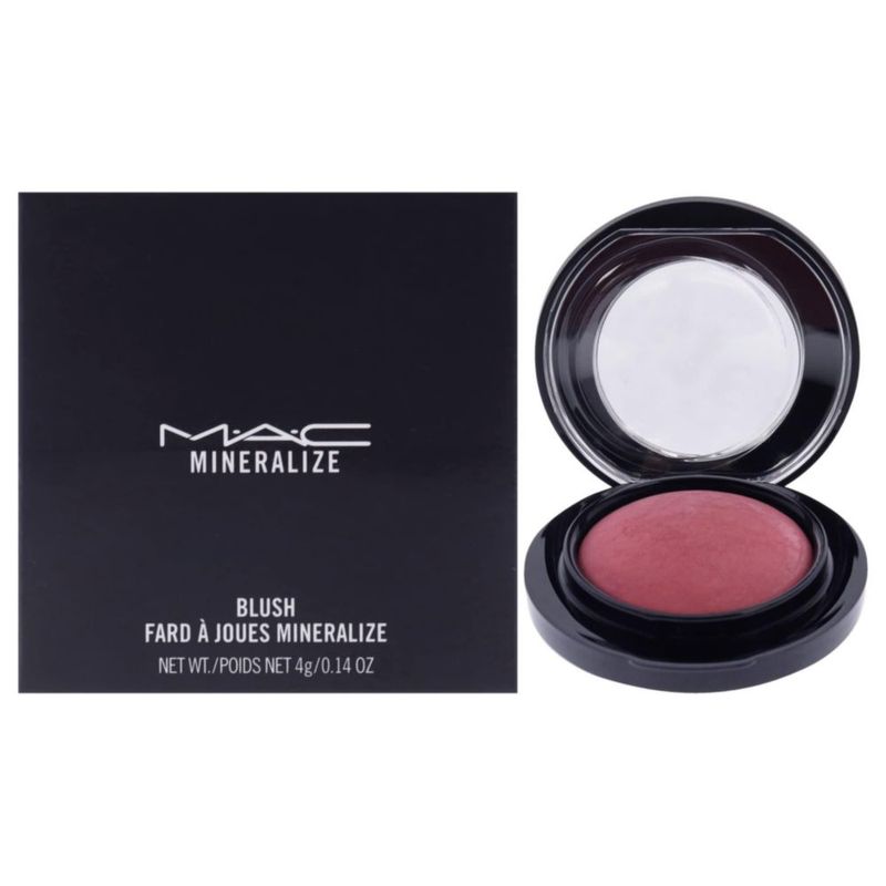 Rubor MAC Mineralize Happy Go Rosy con acabado brillante de 32 ml