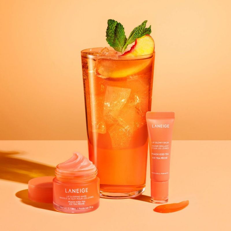 Mascarilla para dormir para labios LANEIGE Peach Iced Tea Nourish Hydrate