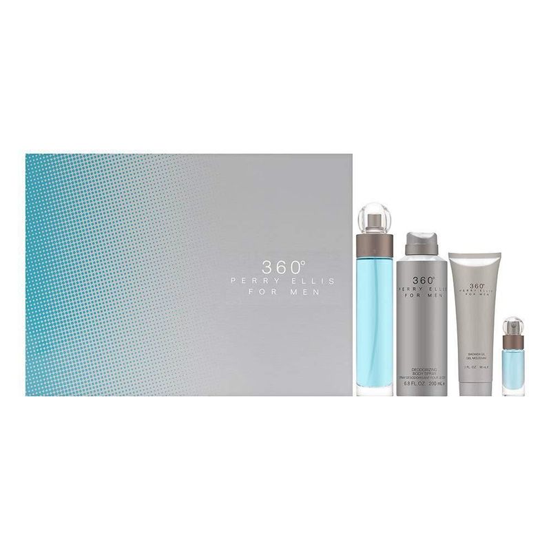 Set de regalo Perry Ellis 360 para hombre: EDT 100 ml spray corporal 200 ml