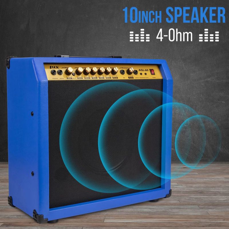Amplificador de guitarra eléctrica LyxPro Combo de 60 W con altavoz de 10»