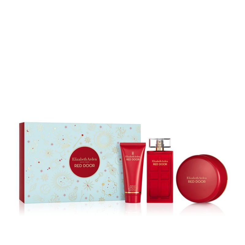 Eau de toilette Perfume Elizabeth Arden Red Door 100 ml juego de 3 piezas