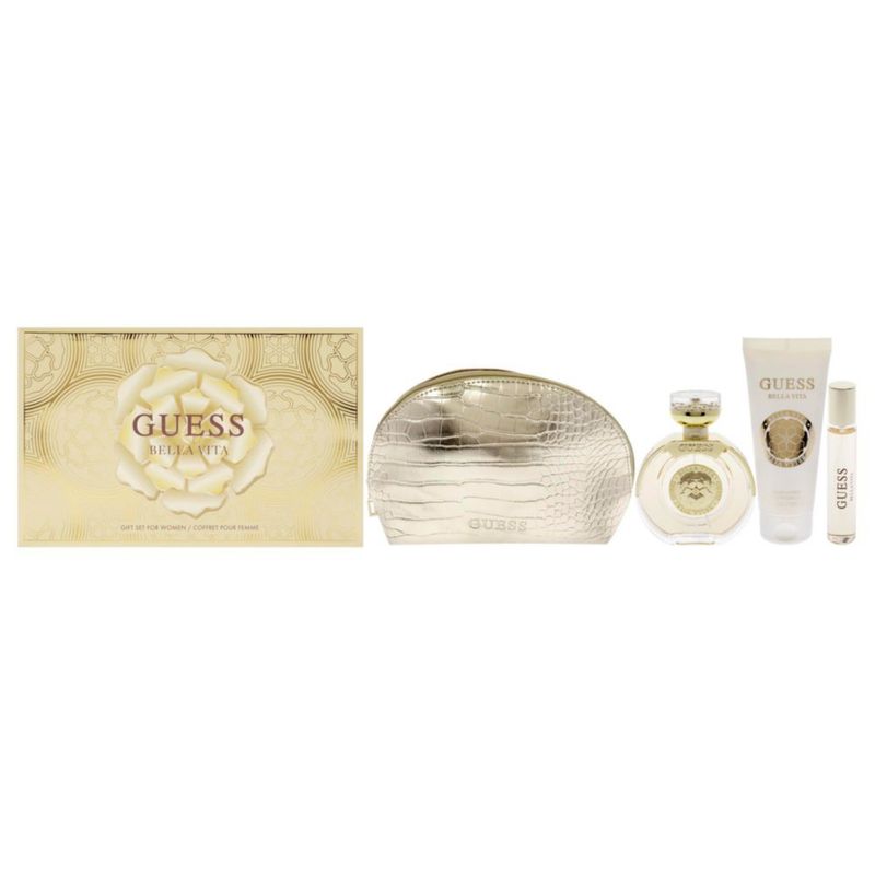 Set de regalo Perfume Guess Bella Vita Eau de Parfum 100 ml 4 piezas
