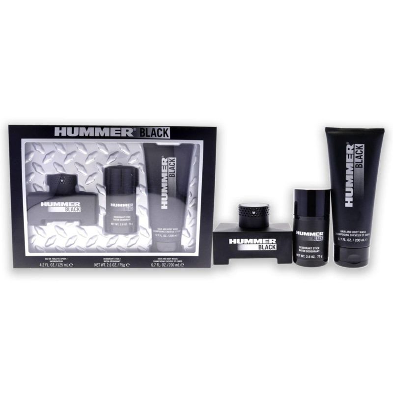 Perfume Hummer Hummer Black para hombre EDT 125 mL set de regalo de 3 piezas