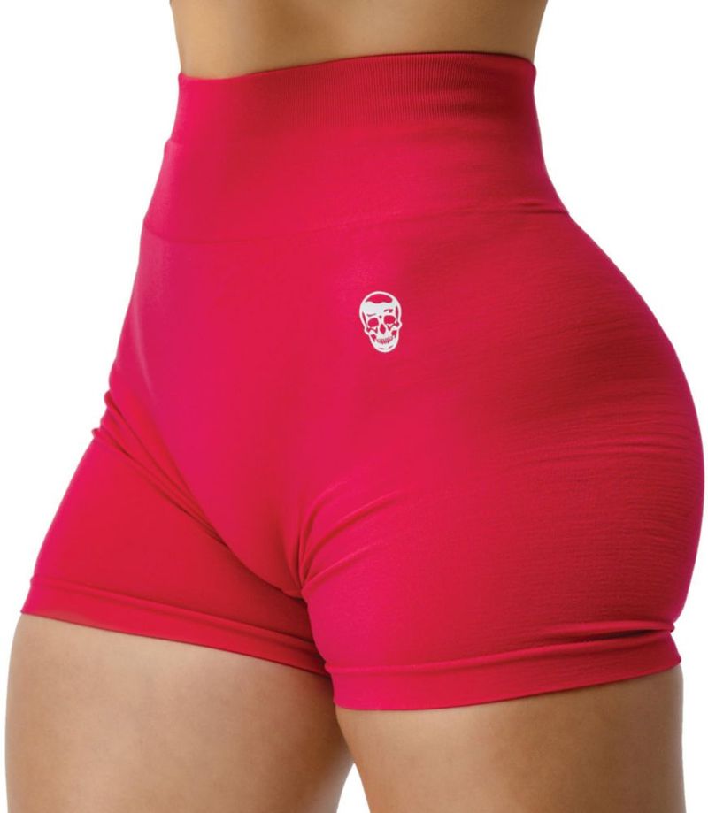 Shorts Gymreapers Infinity sin costuras rosa de cintura alta