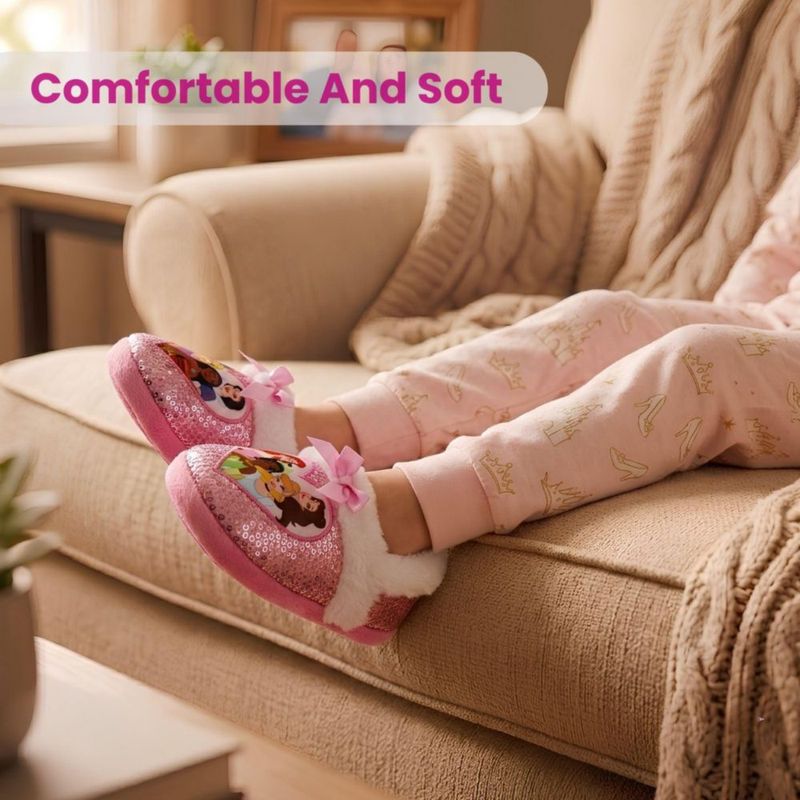 Pantufla Disney Princess talla 5‑6 para niñas pequeñas de felpa