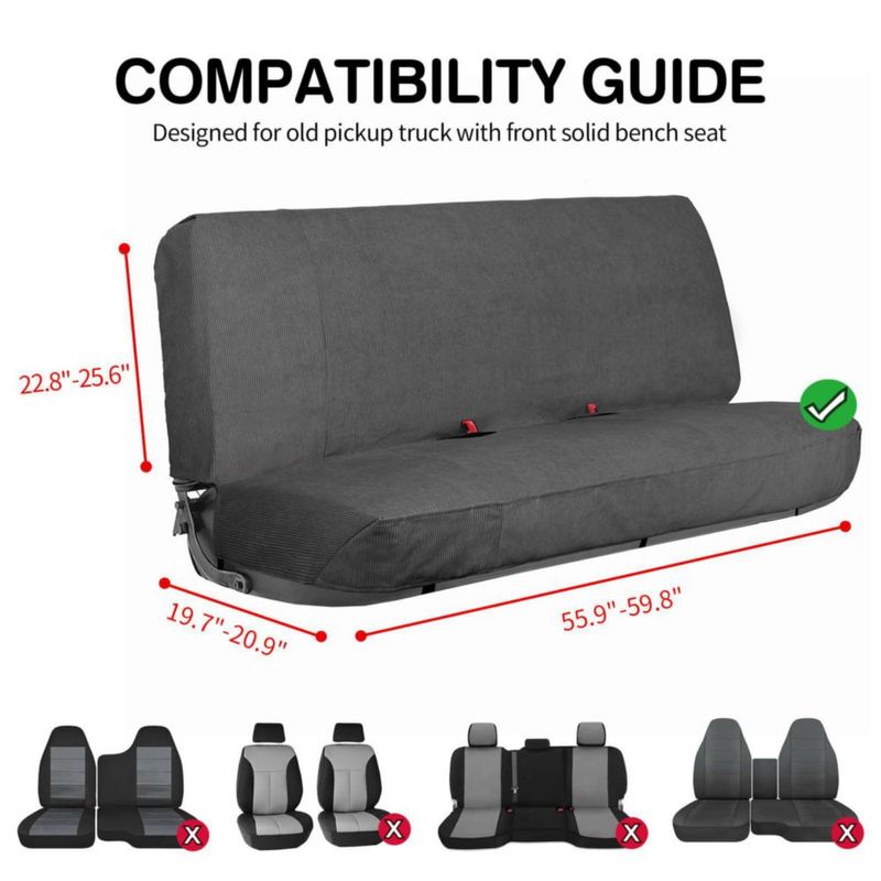 Cobertura de Asiento Leader Accessories Gris para Camioneta de Tamaño Completo