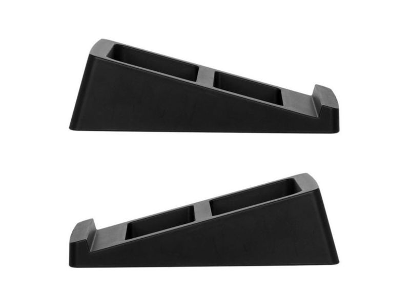 Soportes tipo cuña inclinados para altavoces Monoprice par negro